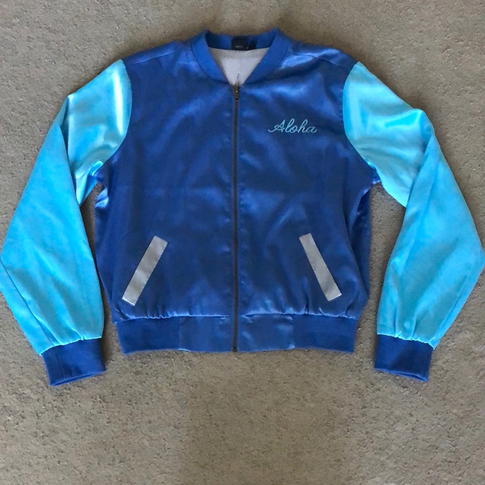 disney stitch hawaii themed bomber jacket
